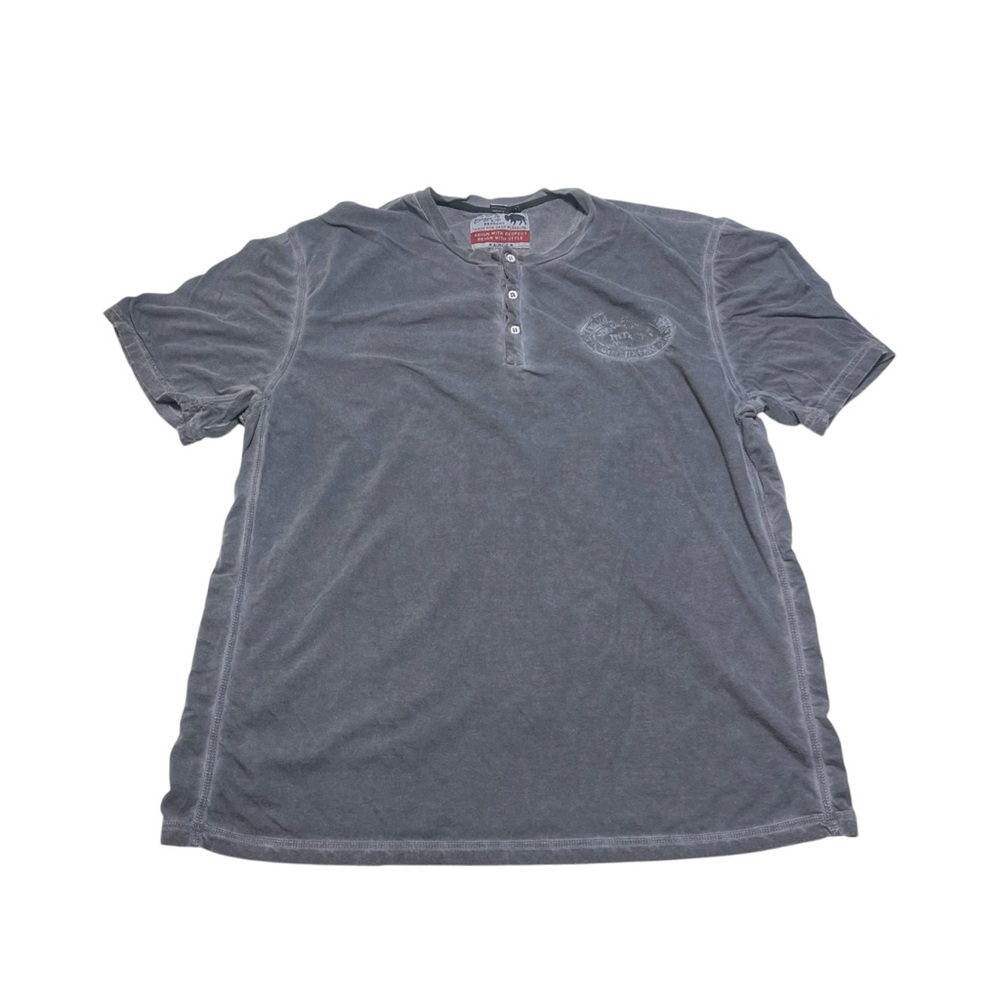 Buffalo David Bitton 1/4 Button T-shirt Graphic Tee Men’s Size XL Casual Comfort